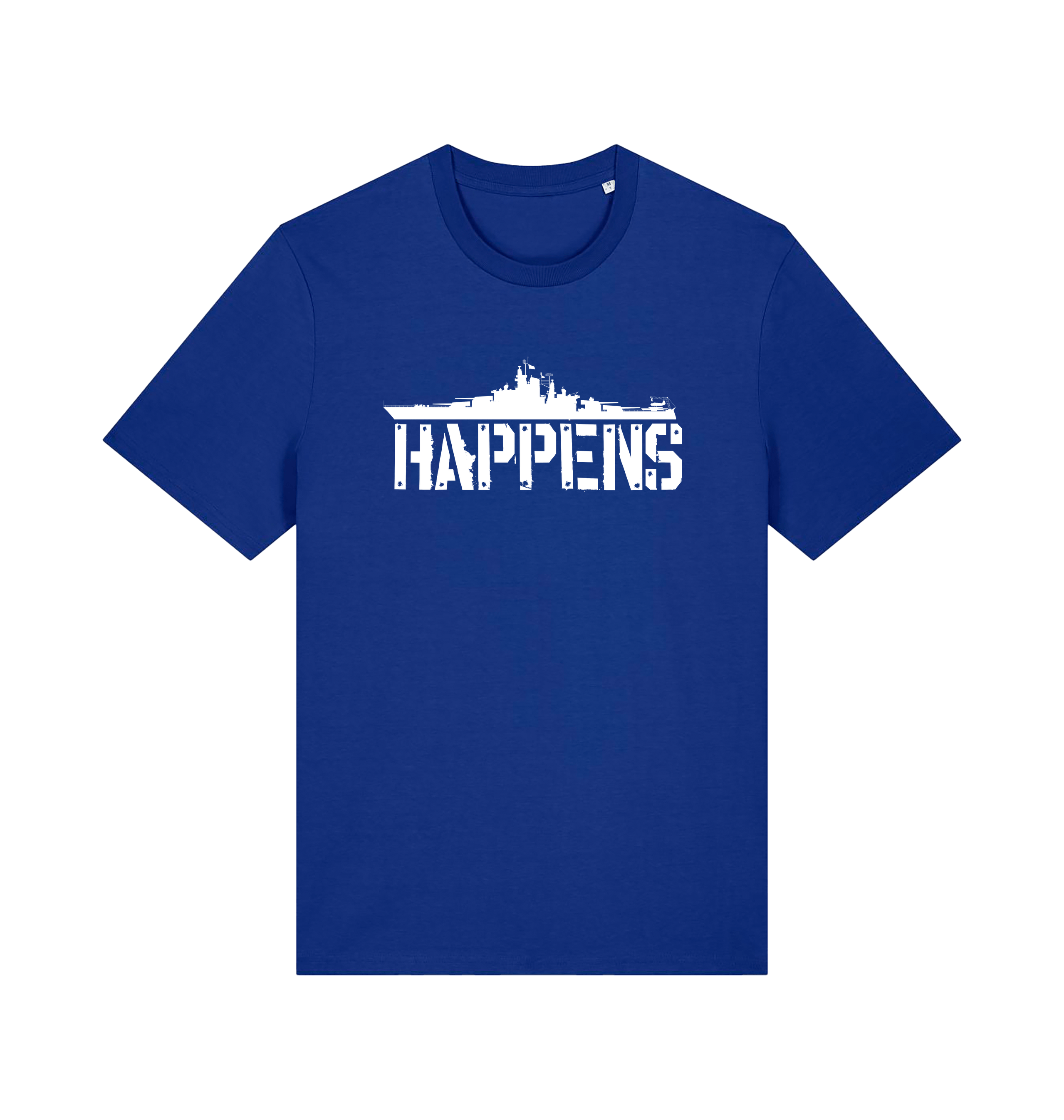 Worker Blue Printed T-shirt Front